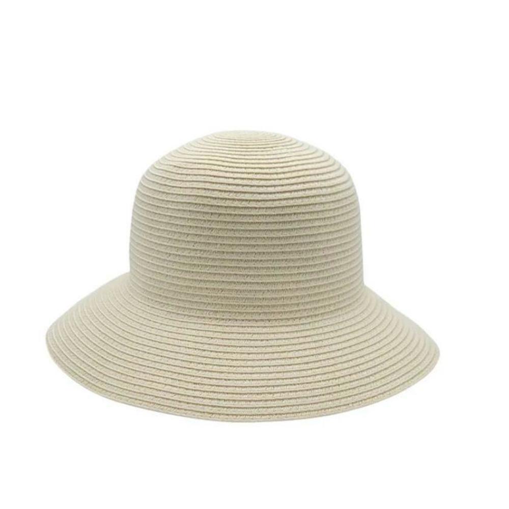 Physician Endorsed Marina Toyo Straw Beige Rollable Sun Hat One Size